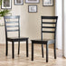 2x Whitby Black Solid Wood Dining Chairs