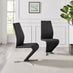 2x Willow Black Faux Leather 'Z' Dining Chairs