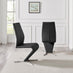 2x Willow Black Faux Leather 'Z' Dining Chairs