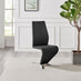 2x Willow Black Faux Leather 'Z' Dining Chairs