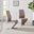 2x Willow Cappuccino Beige Faux Leather 'Z' Dining Chairs