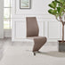2x Willow Cappuccino Beige Faux Leather 'Z' Dining Chairs