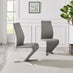 2x Willow Grey Faux Leather 'Z' Dining Chairs