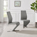 2x Willow Grey Faux Leather 'Z' Dining Chairs