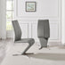2x Willow Grey Faux Leather 'Z' Dining Chairs