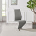 2x Willow Grey Faux Leather 'Z' Dining Chairs