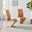 2x Willow Mustard Yellow Faux Leather 'Z' Dining Chairs