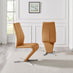 2x Willow Mustard Yellow Faux Leather 'Z' Dining Chairs