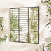 Yoko Black Medium Window 80x80cm Garden Mirror