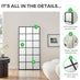 Yoko Black Rectangular Large Window Mirror