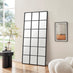 Yoko Black Rectangular Large Full Length Window Mirror