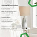 Zoe Grey and Silver Metal Table Lamp