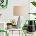 Zoe Grey and Silver Metal Table Lamp