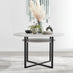 Adley Round Grey Matte Concrete Storage 4 Seater Dining Table