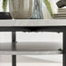 Adley Grey Concrete Effect Storage Dining Table & 4 Blue Pesaro Black Leg Chairs