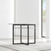 Adley Grey Concrete Effect Storage Dining Table & 4 Black Pesaro Black Leg Chairs