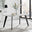 Andria Black Leg Marble Effect Dining Table and 6 Black Pesaro Silver Leg Chairs