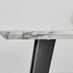 Andria Black Leg Marble Effect Dining Table and  6 Green Pesaro Black Leg Chairs