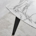 Andria Black Leg Marble Effect Dining Table and 6 Black Pesaro Black Leg Chairs