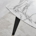 Andria Black Leg Marble Effect Dining Table and 6 Navy Pesaro Black Leg Chairs
