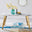 Andria Rectangular White Marble Effect Gold Leg 6 Seater Dining Table