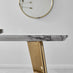 Andria Rectangular White Marble Effect Gold Leg 6 Seater Dining Table