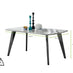 Andria Black Leg Marble Effect Dining Table and 6 Black Pesaro Silver Leg Chairs