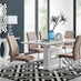 Arezzo Large Extending Dining Table and 6 Cappuccino Lorenzo Chairs