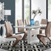 Arezzo Large Extending Dining Table and 6 Cappuccino Willow Chairs