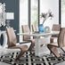 Arezzo Large Extending Dining Table and 6 Cappuccino Willow Chairs