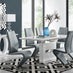 Arezzo Large Extending Dining Table and 6 Grey Willow Chairs