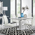 Arezzo Large Extending Dining Table and 6 White Lorenzo Chairs