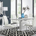 Arezzo Large Extending Dining Table and 6 White Lorenzo Chairs