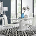 Arezzo Large Extending Dining Table and 6 White Murano Chairs