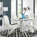 Arezzo Large Extending Dining Table and 6 White Willow Chairs