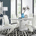 Arezzo Large Extending Dining Table and 6 White Willow Chairs