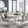 Arezzo Large Extending Dining Table and 8 Cappuccino Lorenzo Chairs
