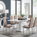 Arezzo Large Extending Dining Table and 8 Cappuccino Milan Chairs