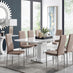 Arezzo Large Extending Dining Table and 8 Cappuccino Milan Chairs