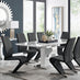 Arezzo Large Extending Dining Table and 8 Black Willow Chairs