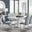 Arezzo Large Extending Dining Table and 8 Grey Lorenzo Chairs