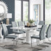 Arezzo Large Extending Dining Table and 8 Grey Lorenzo Chairs