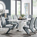 Arezzo Large Extending Dining Table and 8 Grey Willow Chairs