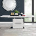 Arezzo Rectangular White High Gloss Large Extending 6-8 Seater Dining Table