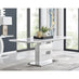 Arezzo Large Extending Dining Table and 8 Grey Velvet Milan Black Leg Chairs