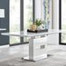 Arezzo Large Extending Dining Table and 8 Black Corona Silver Leg Chairs