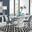 Arezzo Large Extending Dining Table and 6 Grey Pesaro Black Leg Chairs