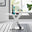Atlanta White High Gloss And Chrome Metal Rectangle Dining Table And 4 Black Isco Dining Chairs Set
