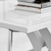 Atlanta 4 White Dining Table and 4 Black Milan Black Leg Chairs