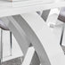 Atlanta White High Gloss And Chrome Metal Rectangle Dining Table And 4 White Willow Dining Chairs Set